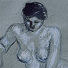 Nude on blue paper © the Kenton Kilmer Family